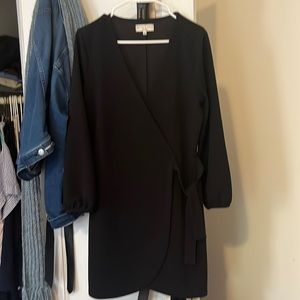 Madewell texture and thread black dress